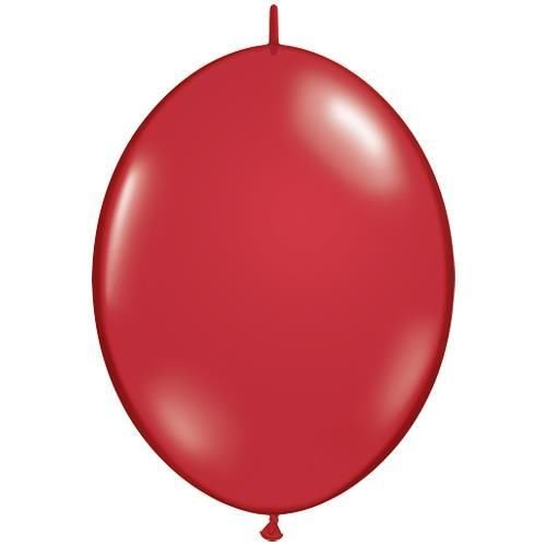 Jewel Ruby Red 12 Inch Qualatex Quick Link Balloons x 10