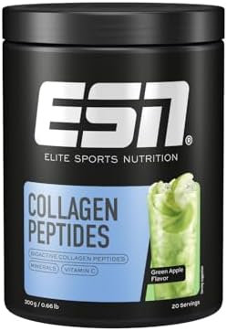 ESN Collagen Peptides, Mela verde, 300 g, 20 porzioni, collagene in polvere, prodotto in Germania