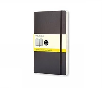 Moleskine Carnet quadrillé Grand format Couverture souple noire 13 x 21 cm