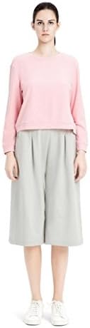 HXQ Women Pajama Set Round neck Long Sleeves Leisure wear , Pink + gray , m