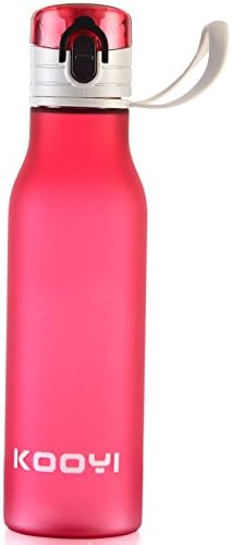 Kooyi Sports Water Bottle - One-handed Open and Drink Travel Mug, 100% Leak Proof (Red)