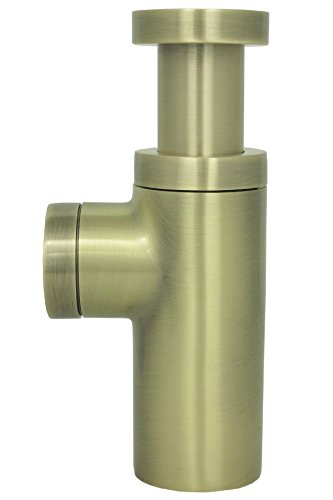 Flaschensifon Flaschensiphon Siphon Geruchsverschluss Flaschengeruchsverschluss Siphon Sifon Geruchsverschluss Ablaufgarnitur Ablaufverbindung Röhrensiphon zylindrische Form Röhrengeruchsverschluss für Waschtisch Waschbecken Retro Bronze 2100 - 5