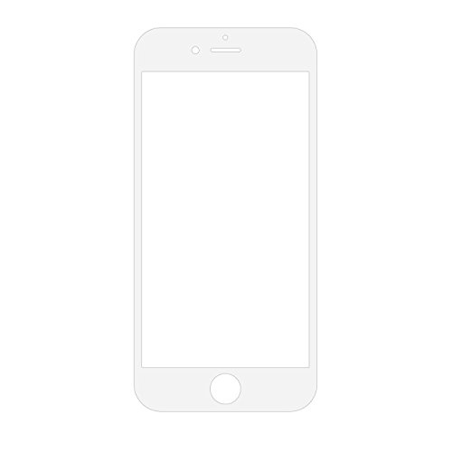 iPhone 6S, 6 Panzerglas komplett Abdeckung Schutzfolie, Keinen Rand, StÃ¤rke 9H, Anti Kratzen, Anti Ã–l, Anti BlÃ¤schen fÃ¼r iPhone 6S, 6 Folie , WeiÃŸ, iPhone 6S, 6 (4,7 Zoll (11,9 cm)