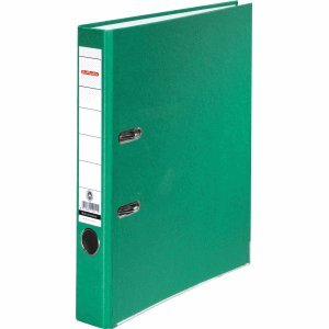 Herlitz Ordner maX.file nature plus, Spezialpapierbezug, Kantenschutz, standfest, A4 5 cm, grün
