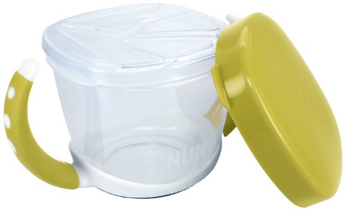 NUK Easy Learning Snack Box, praktische Aufbewahrung kleiner Snacks für unterwegs, mit Deckel, BPA frei