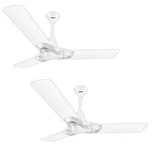 Luminous New York Brooklyn 1200mm Ceiling Fan (Chrome White, Pack of 2)