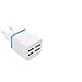 Produktbild 5V / 7.2A 4 Port USB Ladegerät Wand Ladeadapter mit PowerIQ Technologie Wall Charger für iPhone iPad Tablet Samsung Galaxy, HTC, Sony, LG, Nexus,Motorola und usw