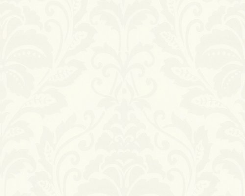 Livingwalls Vliestapete Flock Tapete klassisch neobarock 10,05 m x 0,53 m beige Made in Germany 255440 2554-40 - 2