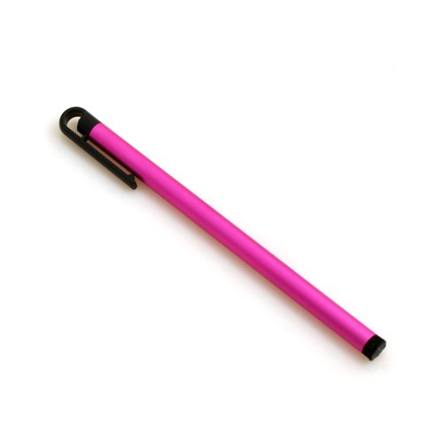 System-S Stylus Touch Pen kapazitiver Bildschirm Eingabe Stift in Pink für Smartphone Touchscreen Handy Tablet PC PDA