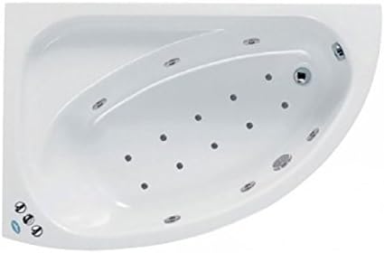 Plumbers Choice Keeley System 3 Acrylic Corner Whirlpool &amp; Airpool Spa Bath 1500mm x 1000mm Left Hand