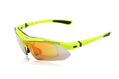 WOLFBIKE BYJ-013 Sonnenbrillen Polatizzati Außen Skilaufen Radfahren Fahrräder und andere Sport-Schutz mit 5 Wechselobjektiven - 6