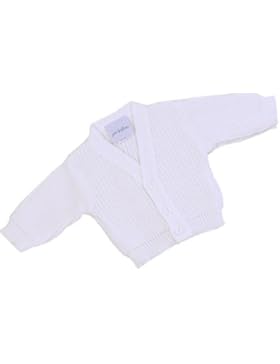 Dandelion Frühchen Strickjäckchen Gerippt Strickjacke Baby Bekleidung 38-50cm Rosa Blau Weiß