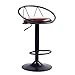 Produktbild DLJJJLLM Vintage Verstellbarer Barhocker Industriestil Barhocker Pu Kissen anhebbarer drehbarer Frühstücksstuhl, geeignet for Zuhause, Schlafzimmer, Freizeit, Bar, 38X (62X82) cm, braun