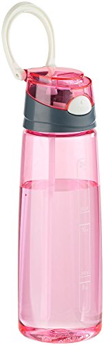 PEARL sports BPA-freie Kunststoff-Trinkflasche mit Einhand-Verschluss, 700 ml, pink - 2
