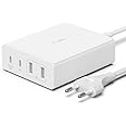 Belkin 108W GaN USB Charging Station for Multiple Devices, 2 Type C + 2 Type A Ports Fast Desktop Charger Dock Hub for iPhone, Apple Watch, iPad Pro, Air, Mini, MacBook Pro 16” 14” and Air - White