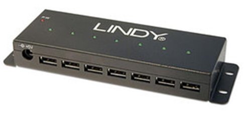 LINDY 42794 - USB Metall Hub - 7 Ports USB 2.0 Hub