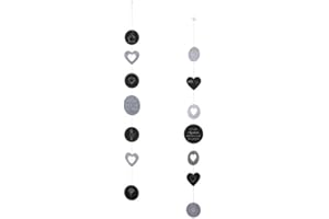 ‎VANORELL 2 x verzaubernde hängendes Girlande Windspiele für Raum, Fenster und Garten 145cm Raumtrenner schöne Sprüche