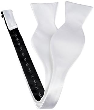 Larking Self-tied 100% Silk Bow Tie (White) with Gift Box