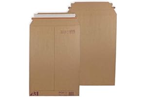 CAJADECARTON 50 Sobres de cartón rígido 321x455mm Mod. A3.Cierre por tira auto-adhesiva. Sistema Peel & Seal.