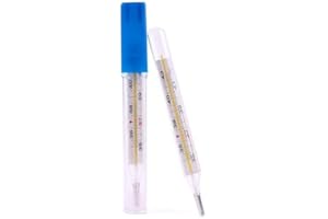 ATEK Mercury-Free Glass Thermometer - Eco-Friendly, Accurate, and Easy-to-Read - Ideal for Body Temperature Measurement at Home