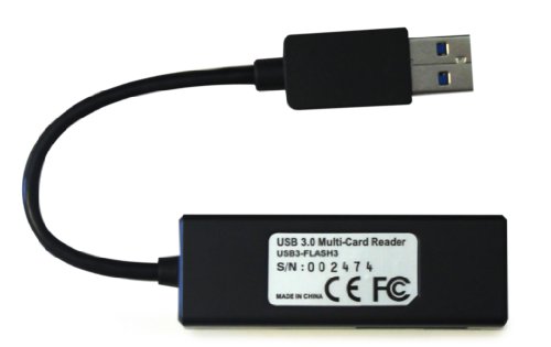 Plugable SuperSpeed USB 3.0 Flash-Speicher Kartenleser für Windows, Mac, Linux, und bestimmte Android Systeme – Unterstützt SD, SDHC, SDXC, Micro SD / T-Flash, MS, MS Pro Duo, MMC und mehr - 3