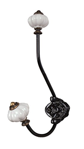 Wandgarderobe Flurgarderobe „London“ Hakenleiste Holz 100 x 40 cm im Shabby Vintage Landhaus Stil - 8