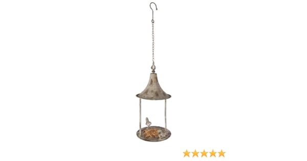 Aged Metal Bird Feeder Amazon Co Uk Kitchen Home