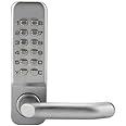 Security Coded Lock, Security Coded Lock, Zinc Alloy Digital Door Lock 1-11 Digit Push Button Smart Keypad Keyless Lock Handle for, Door Levers