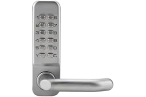 GAROSA Security Coded Lock, Zinc Alloy Digital Door Lock With 1-11 Digit Push Button Smart Keypad Keyless Handle for Door Levers