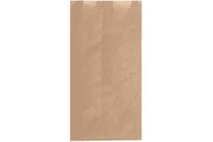 SHOBI 200 Sacchetti in Carta per Alimenti in Kraft Avana. Ideali per Dolci, Cibo e Pane (25x50 Cm)