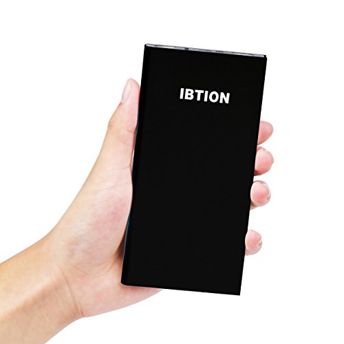 IBTION Powerbank 10000mAh Caricabatterie Portatile Ultra Compatta Batterie Esterne per Huawei, Samsung, iPhone e Altri Smartphone (Nero)