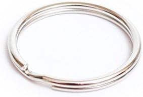 Prudance 200Pcs 1(25mm) Nickel Plated Steel Heat Treated Lead-free Round Edged Split Rings/Key Rings by Prudance