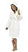 Price comparison product image CityComfort Ladies Luxury Hooded Dressing Gown with Sherpa Hood and Cuffs Super Soft Robe with Fur Lined Hood Plush Bathrobe for Women (M, Snow White)