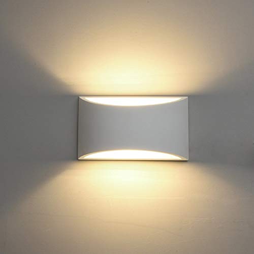 Lampadario Lampada da parete in ceramica DECKEY, Illuminazione decorativa in gesso Illuminazione a parete a LED Top Down, Lampada da parete moderna per interni Effetto luce per camera da letto, Corrid