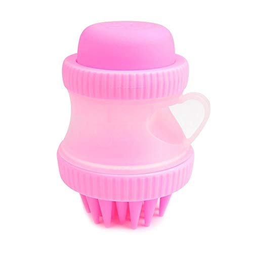 ZYJFP Pet Bath Brush, Silicone Brush Pet Bath Massage Foot Bath 125Ml,Pink