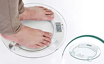 Circular Shaped 8 MM Electronic Personal Scale LED Digital Weighing Scale I Body Weight Machine, Personal Bathroom