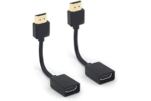 JILM HDMI Extension Cable, 4K 1080P HDMI Extender High Speed HDMI Male to Female Cable Adapter Compatible with TV Stick/Roku/ PS4/5/Xbox360 etc, Plug & Play (12cm/4.7in 2 PCS)