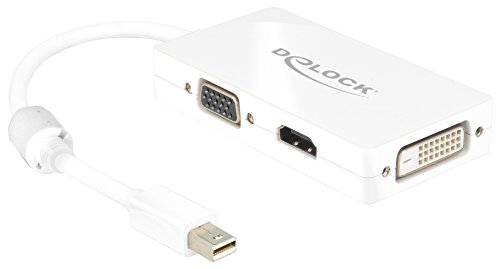 Delock Adapterkabel mini DisplayPort 1.1 Stecker > 1 x VGA + 1 x HDMI + 1 x DVI 24+1 weiß