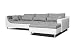 Produktbild Ecksofa Lauro mit Ottomane rechts in grau / weiß - Abmessungen: 310 x 204 cm (B x T)