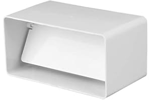 Swettews Flachkanalsystem Abluftkanal Flachkanal Bogen Umlenkstück Verbinder Kniestück Reduktion Flexschlauch Abluft (75/150, Kanalverbinder mit Rückstauklappe)