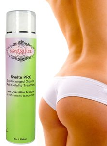 Svelte PRO Supercharged Organic Anti-Cellulite Treatment with L'Carnitine & CoQ10 and and 25 Fat Fighting Slimulators, 150 ml