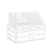 Produktbild frcolor Kosmetik Make-up-Organizer Tragbarer Make-up Schubladen Storage Jewelry Display Box für Frauen Mädchen (transparent)