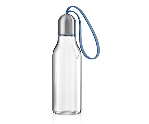 Eva Solo 503003 Sporttrinkflasche, Mit Trageschlaufe, 0,7 Liter, Moonlight Blue, Transparent/Blau