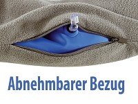 newgen medicals Aufblasbares Nackenhörnchen mit Fleece-Bezug - 7