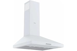 Ferre PH500-PWH 50cm Pyramid Chimney Cooker Hood, Kitchen Extractor Fan, White