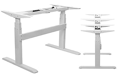 Exeta électrique bureau réglable (Version 2017) avec 2 moteurs, fonction mémoire et Soft Start/Stop, électrique à hauteur réglable Armature de table – Compatible avec toutes les plaques Table