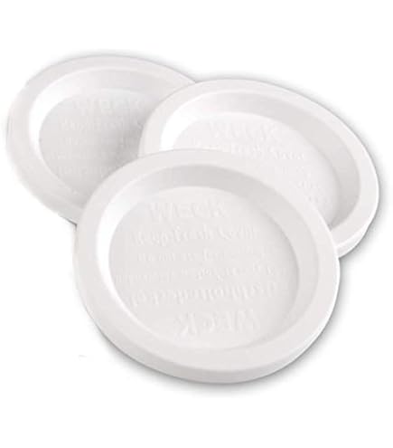 Lot De 10 Couvercles Fraîcheur En Plastique 6,9 Cm Pour Bocaux Weck - Embouchure RR60 - Réutilisables