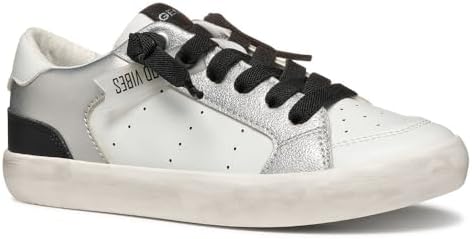 Geox J GISLI Girl A - Scarpe da Ginnastica Bambina, White/Silver,