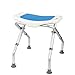 Produktbild Folding Bath Chair Duschsitze Aluminiumrahmen, Zusammenklappbare Dusche Sitz Für Behinderte Badezimmer Höhenverstellbare WC Badezimmer Sitz WC Bad Sitz