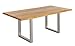 Produktbild SAM® Baumtisch Zinst Widleiche 180 x 100 cm massive Maßzuschnitt möglich edelstahl Beine geölt Baum Tisch pflegeleicht